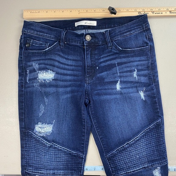 KanCan Jeans Women 9 28 Skinny Moto Distressed Ankle Fray Raw Hem 31x28 KC8201SD - Picture 6 of 13
